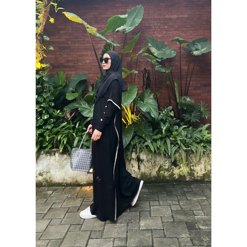 ABAYA EDISI HAJI UMROH MEWH BY VELINO ABAYA HITAM GAMIS HARIAN SIMPLE ELEGANT