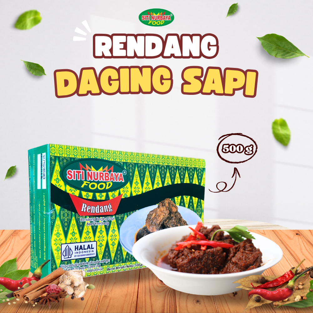 

Rendang Daging Sapi (500g) - Siti Nurbaya Food