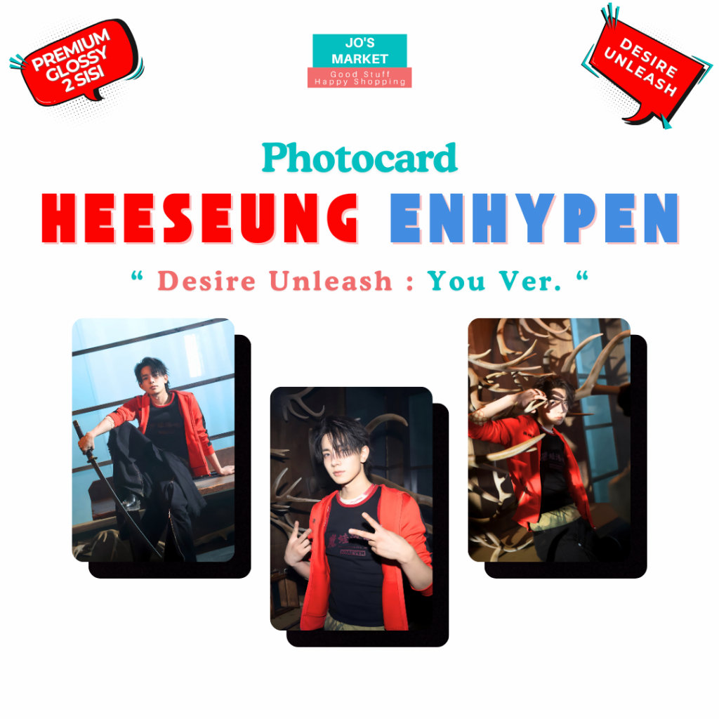 Jo's Market Photocard Unofficial HEESEUNG ENHYPEN Desire Unleash You Ver. HD Kpop Murah ENGENE
