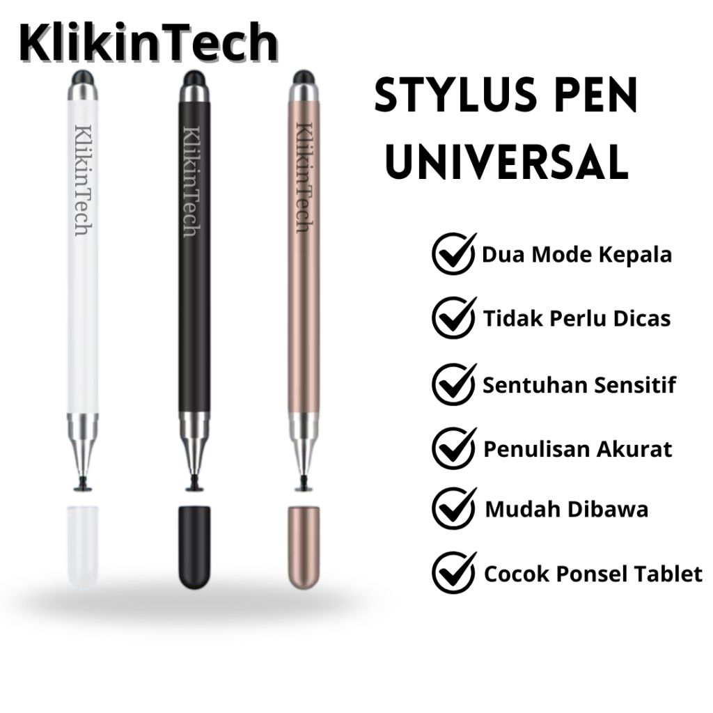Stylus Pen Universal 2in1 Stylus Pen Android Stylus Pen Ipad Redmi Pad Se Samsung Tablet HP