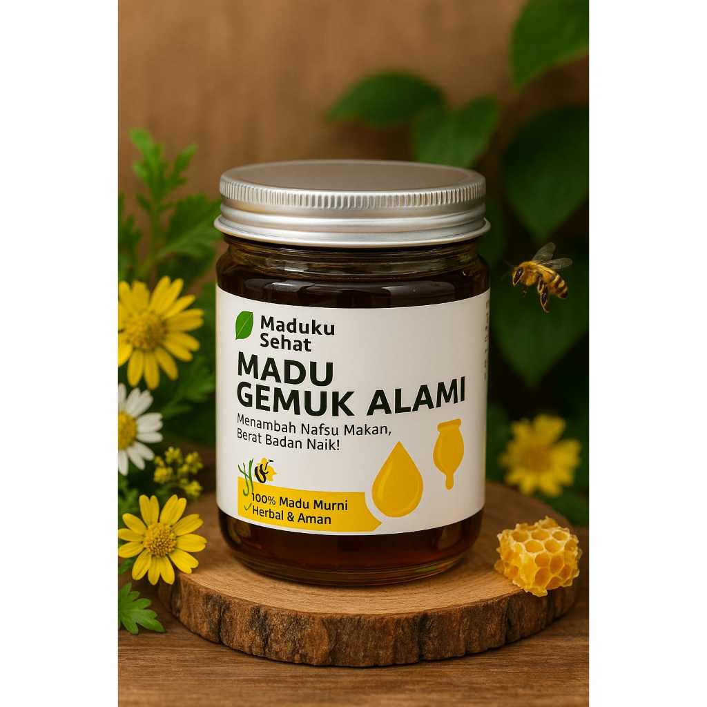

Maduku Sehat Madu Gemuk Alami 100% Madu Murni Herbal Aman Meningkatkan Nafsu Makan & Berat Badan Cocok Usia 5 Tahun Ke Atas