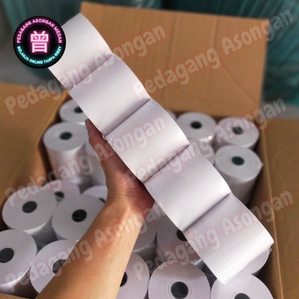 

Kertas Thermal Struk Kasir 80x80mm (1 Pack 5 Roll)