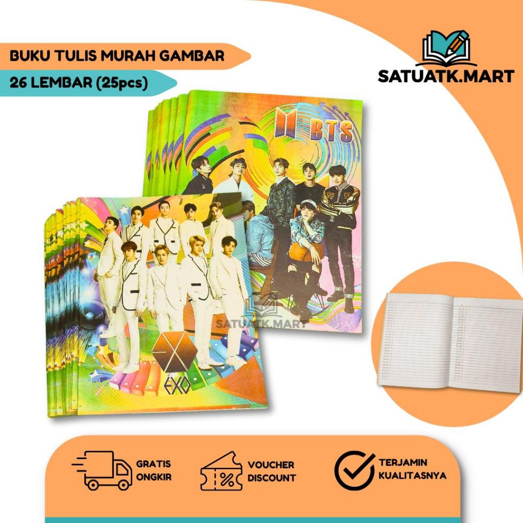 

(25pcs) Buku Tulis Murah 14-26 Lembar