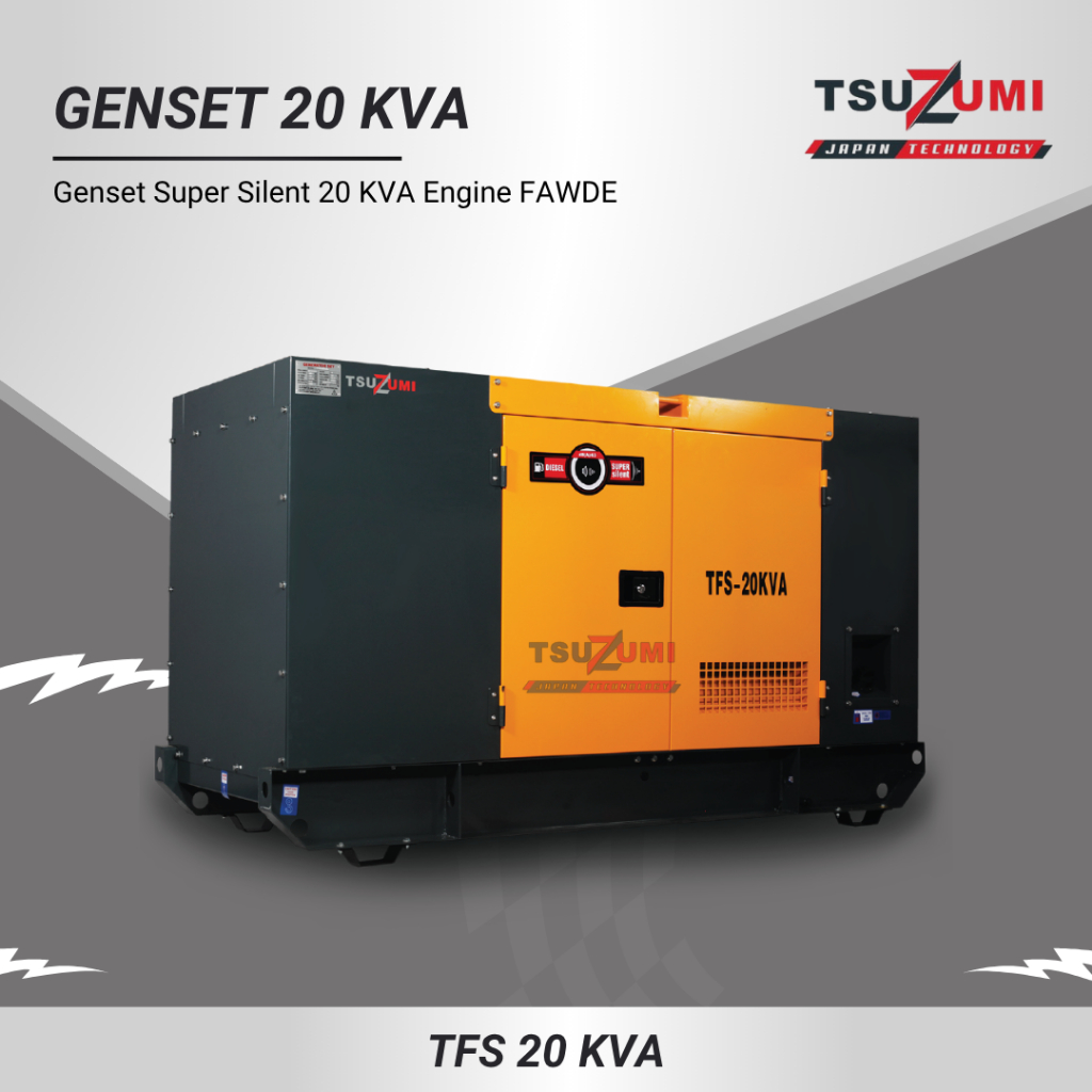 Genset 20 KVA Silent Diesel Generator by Tsuzumi Japan Technology / Genset Silent 20 KVA