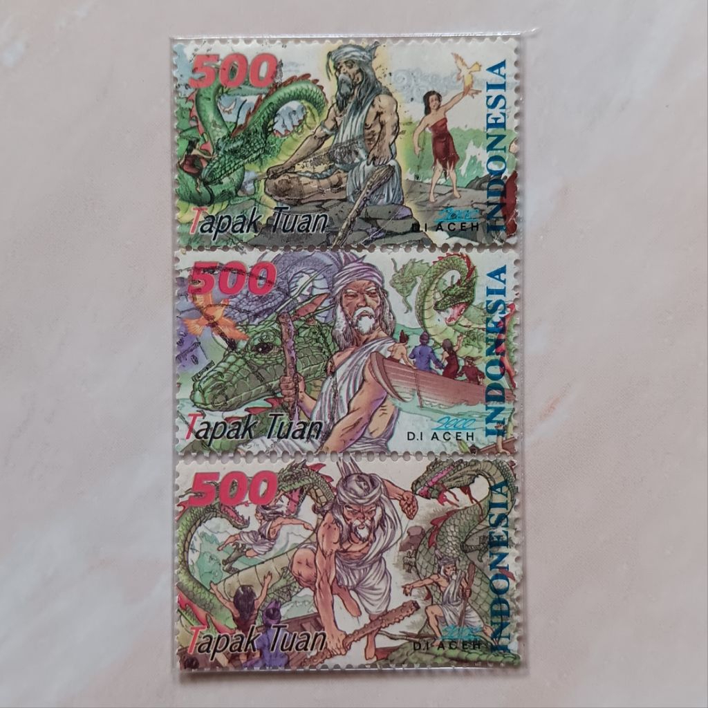 

(AC) Perangko Indonesia 2000 Cerita Rakyat Seri 3 - Tapak Tuan Set 3 pcs Used