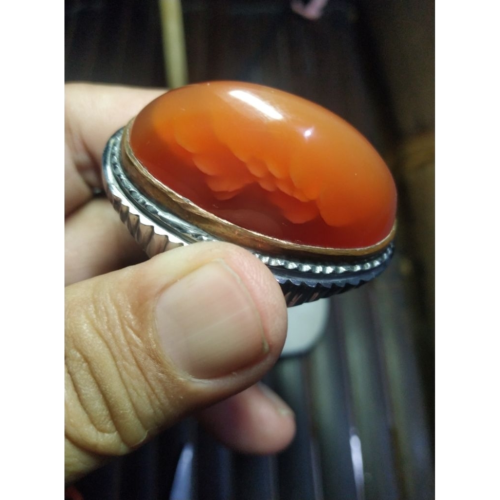 Batu Akik Pandan Nanas Merah Sisik Betok Kelopak Mayang Kode 8/172