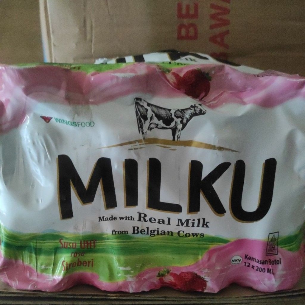 

Milku susu uht strawberry isi 12 pack
