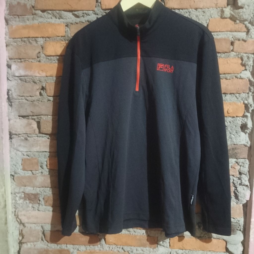LENGAN PANJANG OUTDOOR SECOND KAOS OLAHRAGA STREATWEAR ABU LIFE STYLE FILA