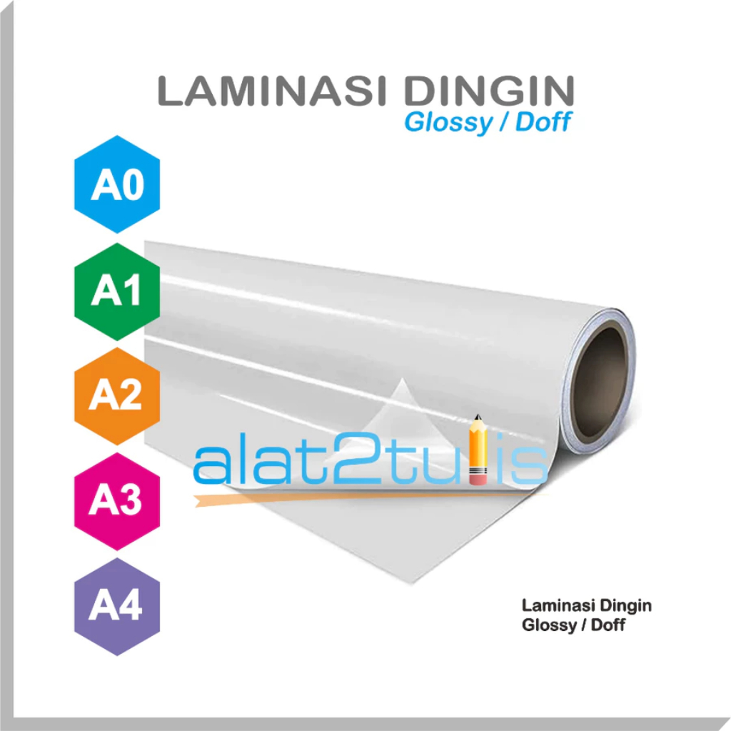 

Laminasi Dingin Glossy / Doff F4 / A4