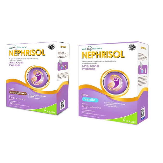 

Susu Nephrisol Rasa Cappucino 201 gr Rasa Vanila 201gr