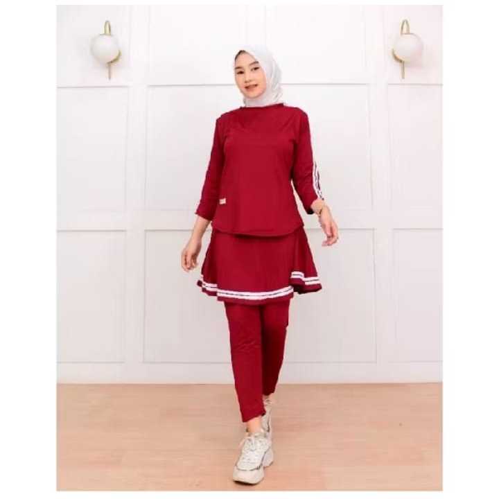 sale setelan olahrga wanita muslimah outfit olahraga wanita hijab zumba badminton lari renang