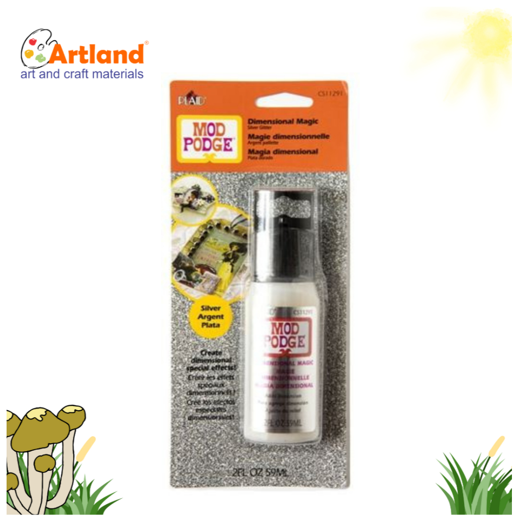 

Mod Podge Dimensional Magic Silver 2oz – Efek 3D Mengkilap untuk Dekorasi & Craft