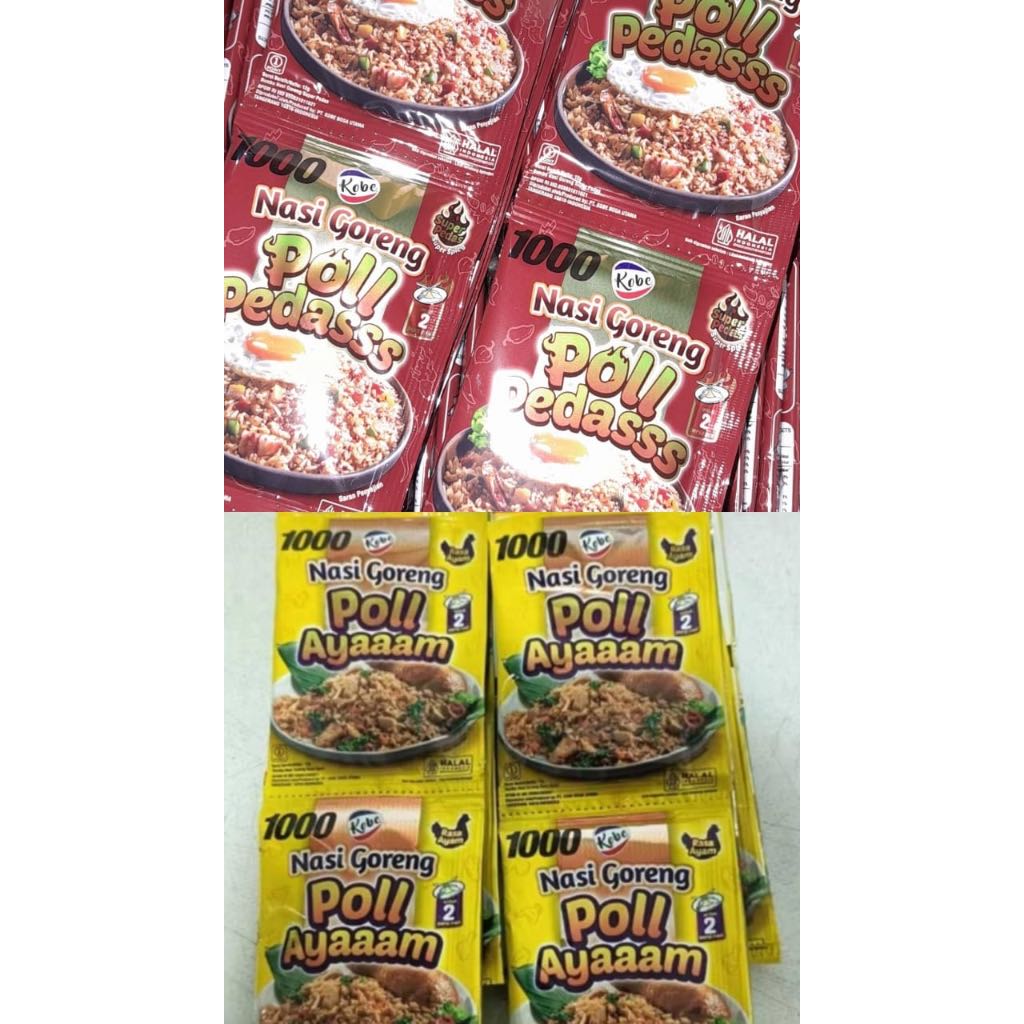 

KOBE BUMBU NASI GORENG POLL AYAM DAN PEDAS (1rtg isi 12pcs)