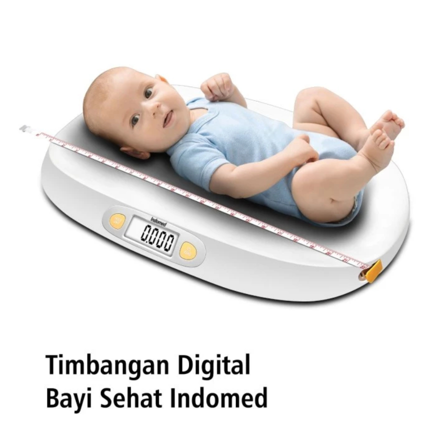 INDOMED Timbangan Bayi Digital Bayi Sehat + Alat Ukur Panjang