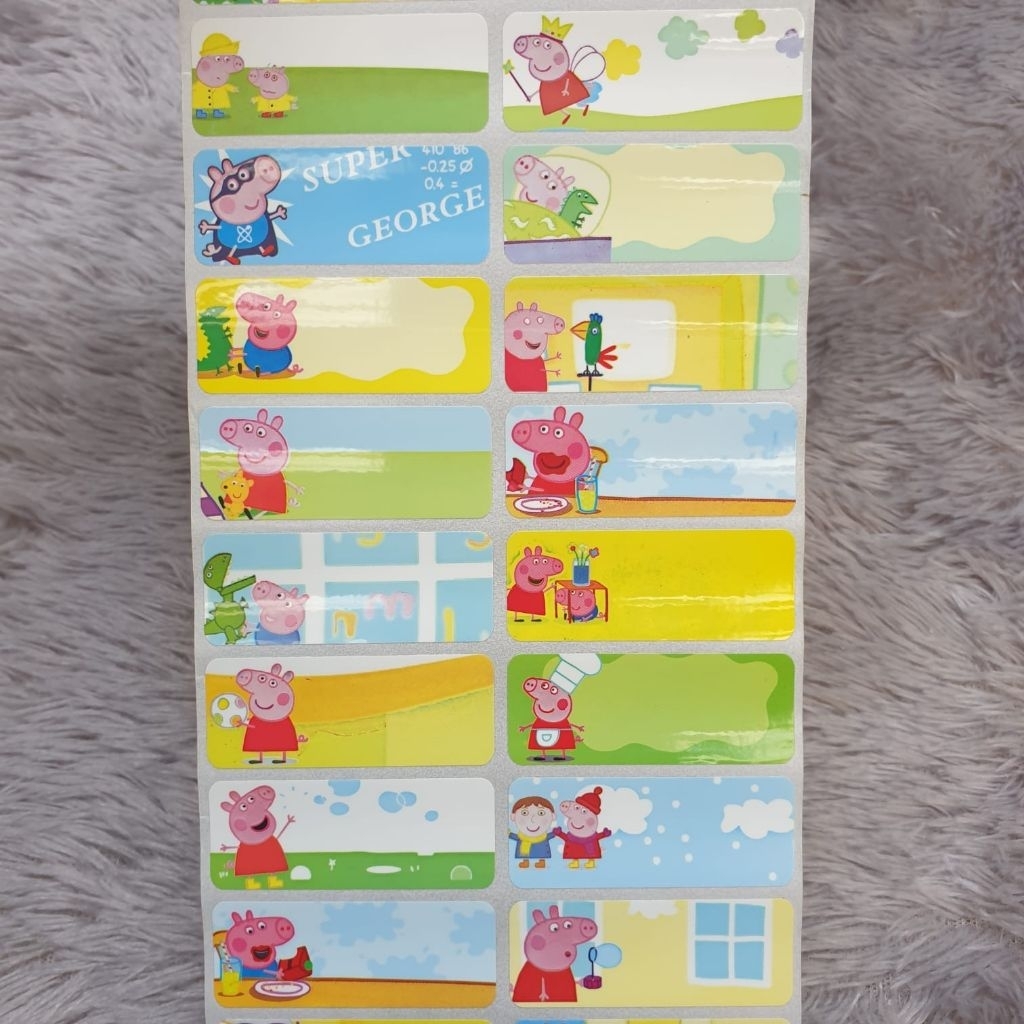 

STIKER NAMA WATERPROOF SIZE L/STIKER NAMA MOTIF/STIKER NAMA KARAKTER PEPAPIG/STIKER NAMA TERBARU