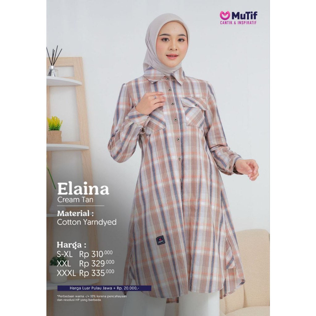 ATASAN MUTIF ELAINA / TUNIK MUTIF ELAINA / ATASAN KOTAK / TUNIK KOTAK / TUNIK CASUAL / TUNIK MUTIF T