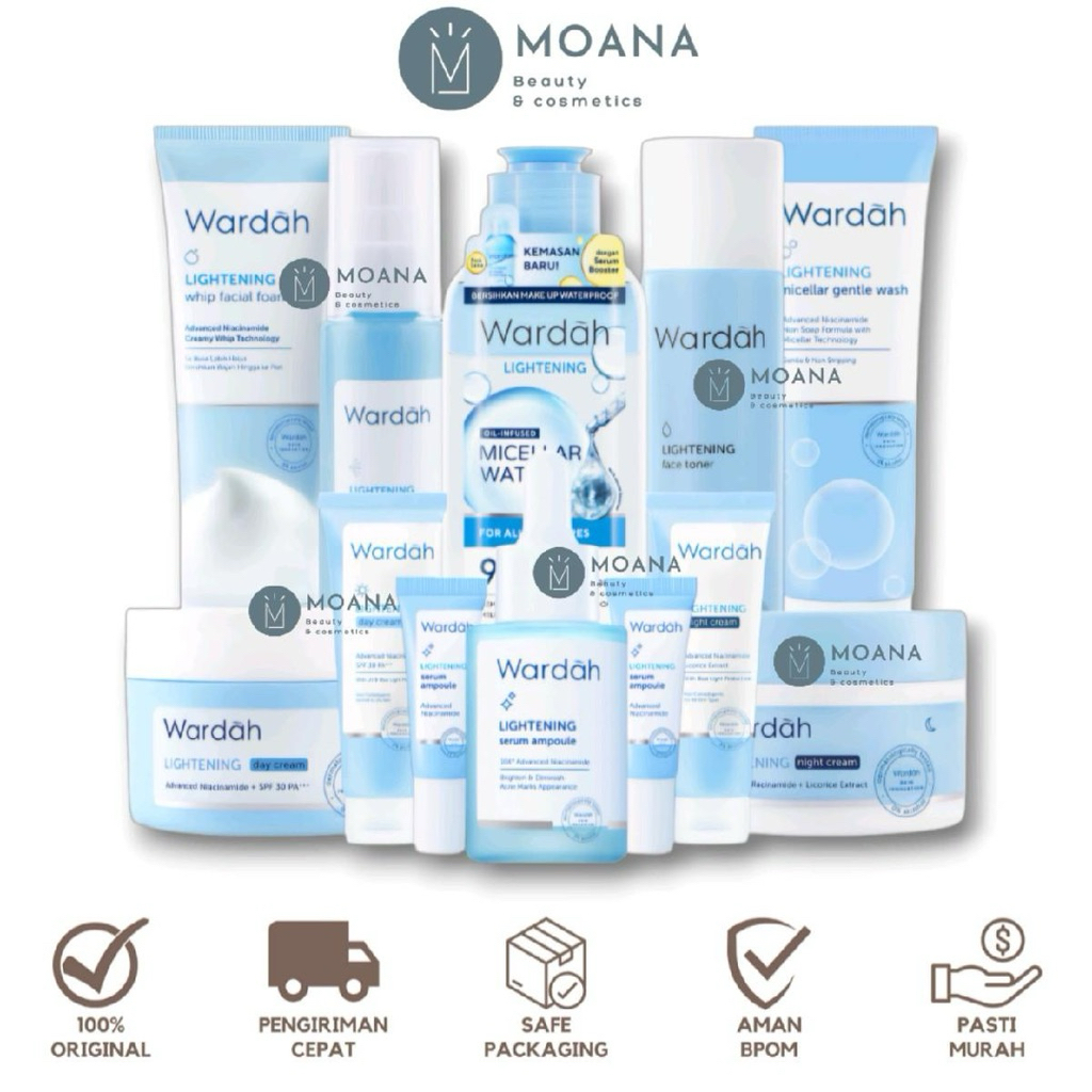 Wardah Lightening SERIES [Wardah Lightening Face Toner/Wardah Lightening Day Cream/Wardah Lightening
