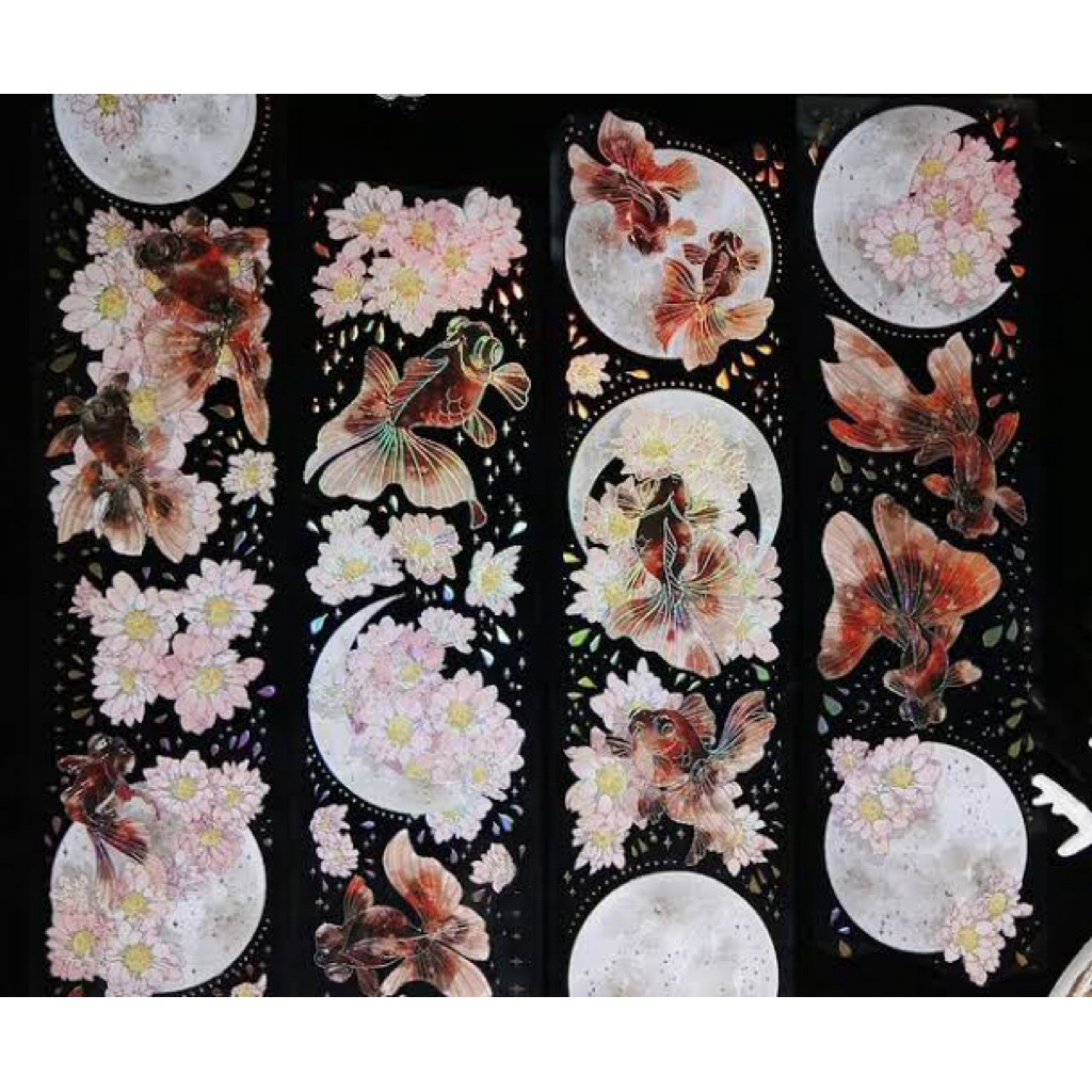 

Moon & Gold Fish PET Paper Tape Laser Gold by Wines & Tournesol