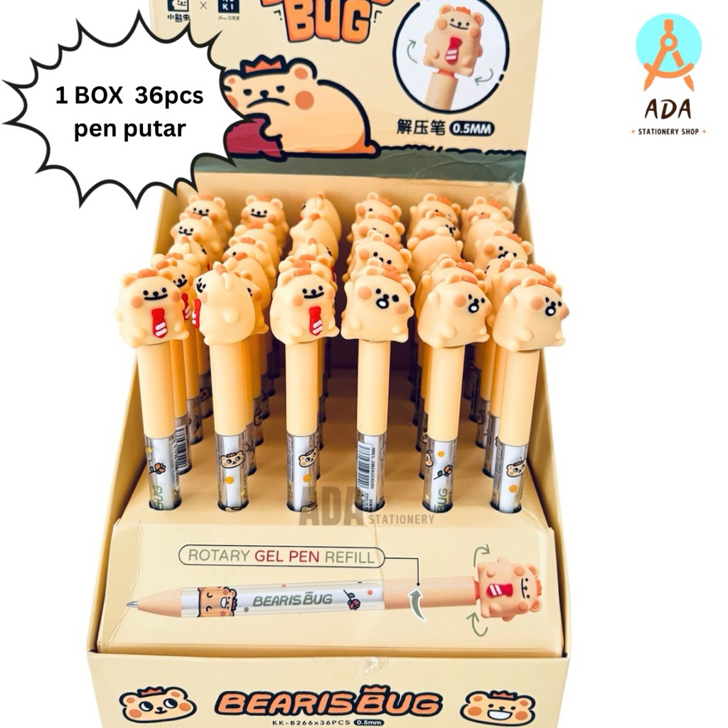 

GROSIR PEN KUKI KK-8266/pena putar KUKI BEAR IS BUG/pena premium