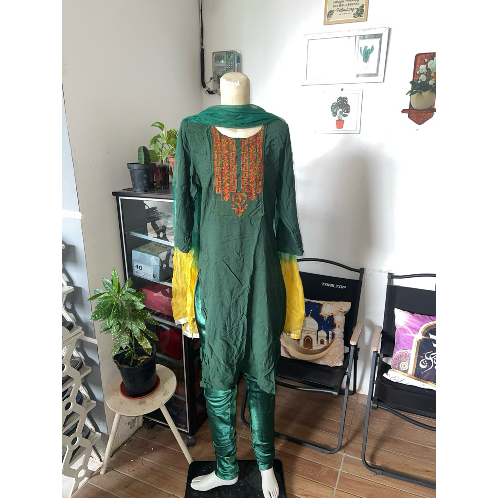 baju India set kurti lengkap/baju India preloved