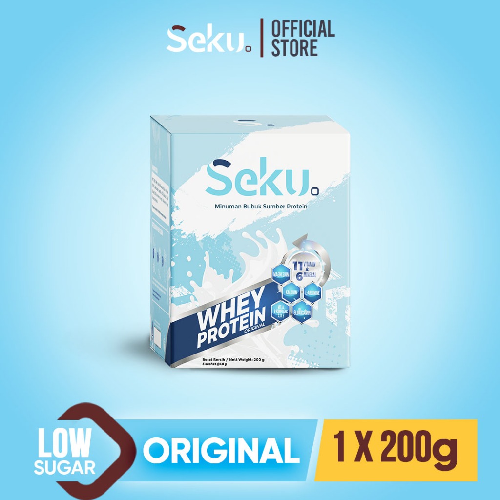 

SEKU Susu Whey Protein Low Sugar Rasa Original 200g