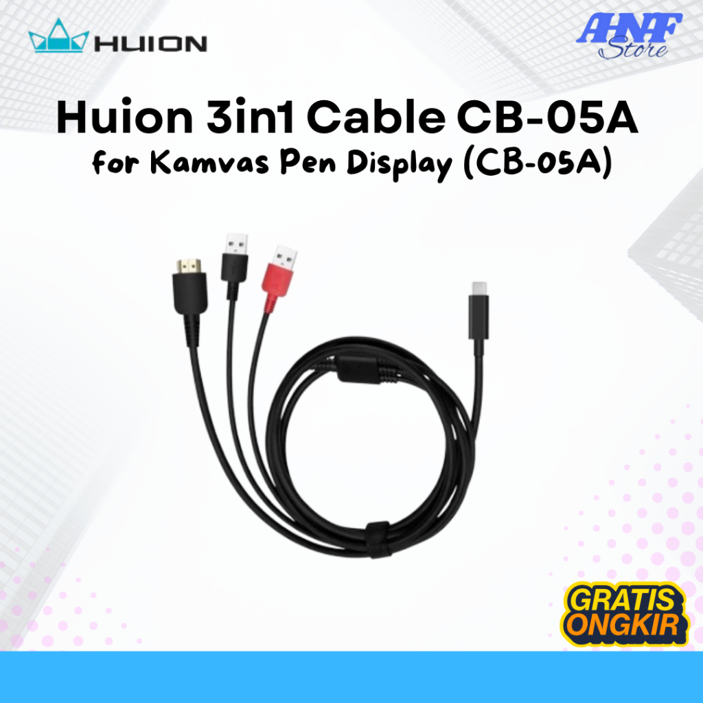 HUION 3in1 Cable CB-05A for Kamvas Pen Display (CB-05A)
