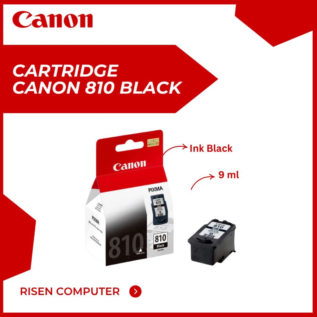 TINTA PRINTER CANON 810 811 Cartridge Refill Hitam Warna Original