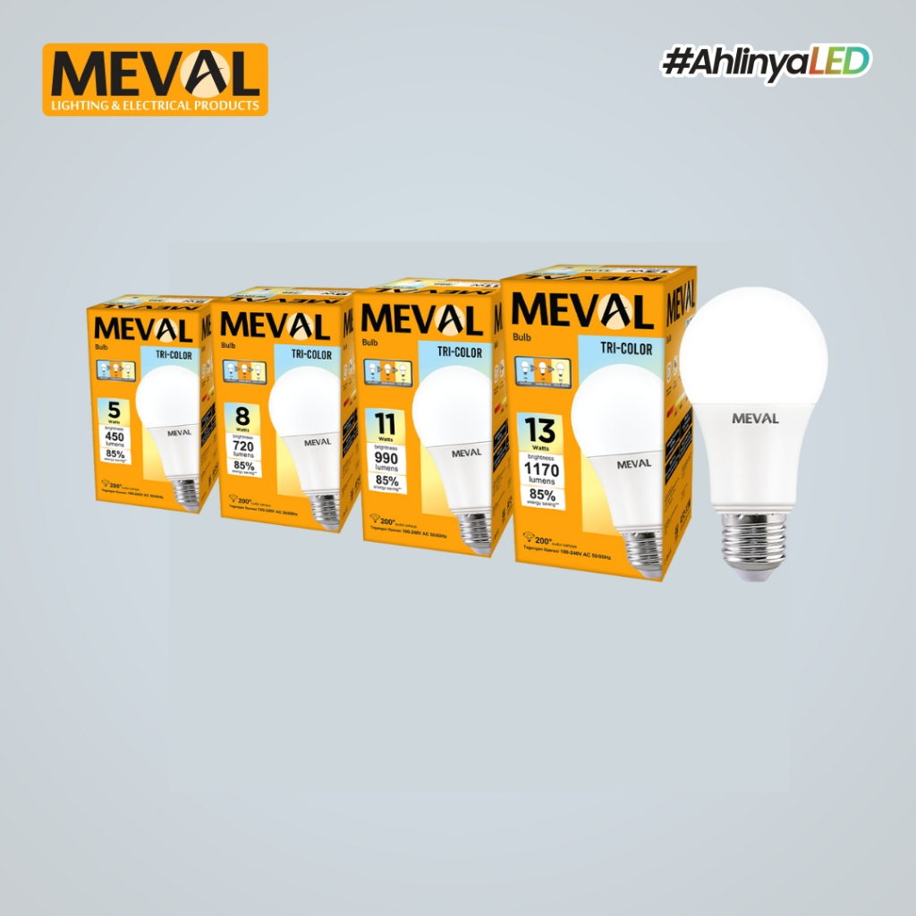 Lampu 3 Warna | MEVAL Lampu LED Bulb Tri Color
