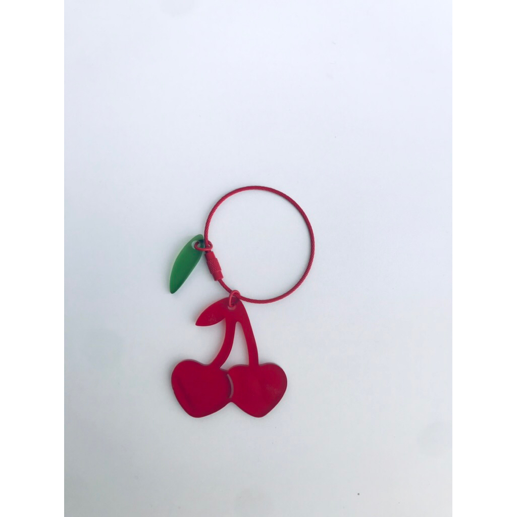 [GH] Cherry Keychain - Gantungan Kunci Akrilik Cherry Transparan Goms Home Miniso KKV