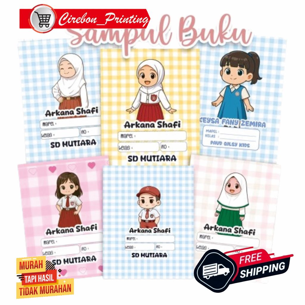 

SAMPUL BUKU LUCU / SAMPUL BUKU KARAKTER / SAMPUL BUKU CUSTOM / BUKU TULIS CUSTOM / ALAT TULIS SEKOLAH / BISA COD / GRATIS ONGKIR