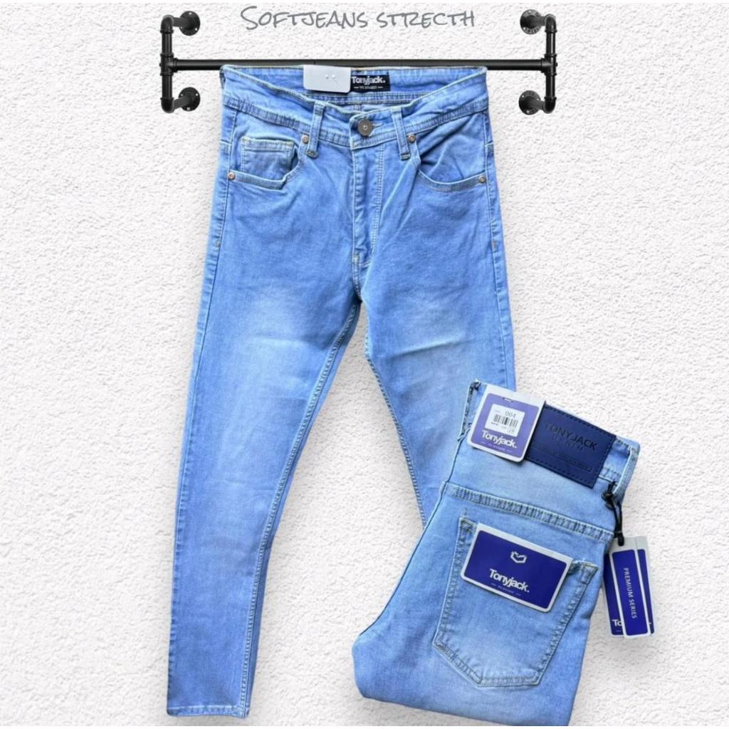 Celana jeans pria distro TONY JACK biru muda / celana panjang pria terbaru / celana pria terbaru / c