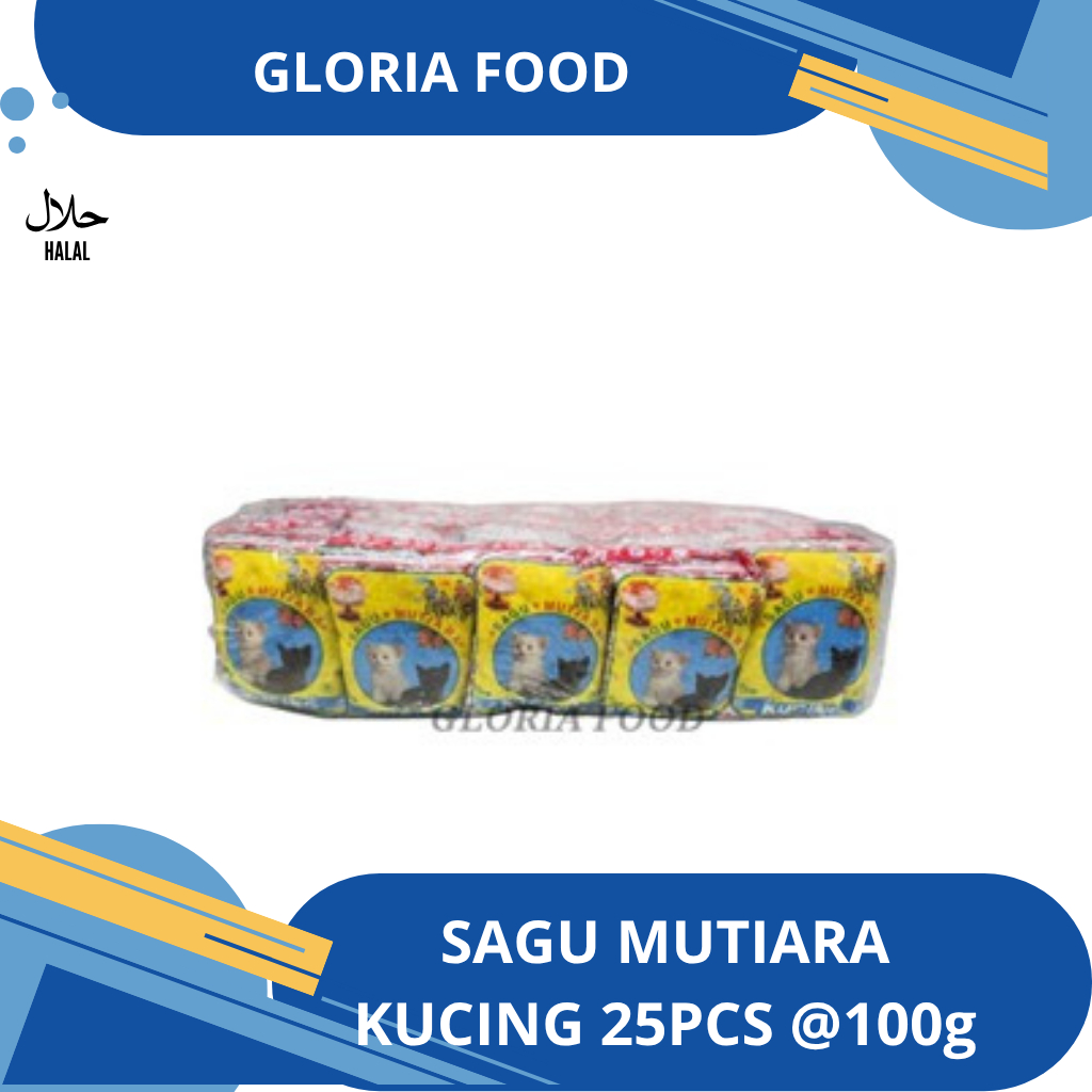 

Sagu Mutiara cap KUCING - 1 Pak isi 25 Pcs @100 gram