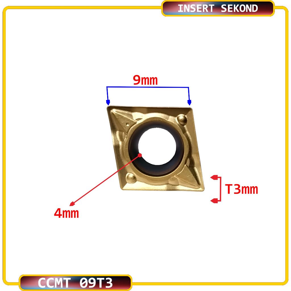 Insert CCMT 09T304 cermet bekas seken..CCMT09 T304..CCMT09T304..CCMT 09 T3 04