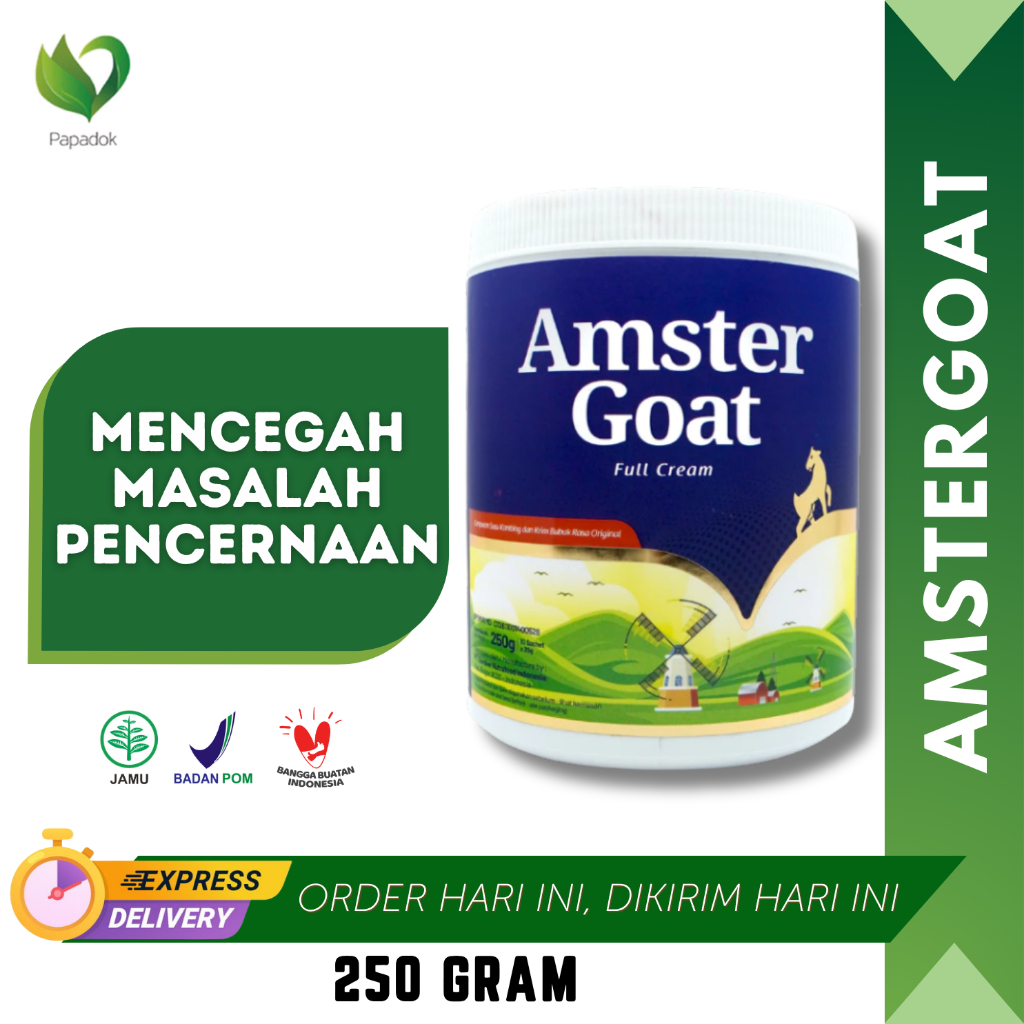 

Amstergoat Susu Kambing Rendah Gula Membantu Mengatasi Masalah Pencernaan 250 Gram
