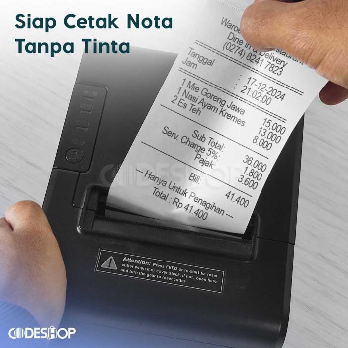 

Kertas Thermal 80x80 mm Paper Roll Hitam Struk 80x80mm Termal 80mmx80mm Printer Mesin Kasir 80mm