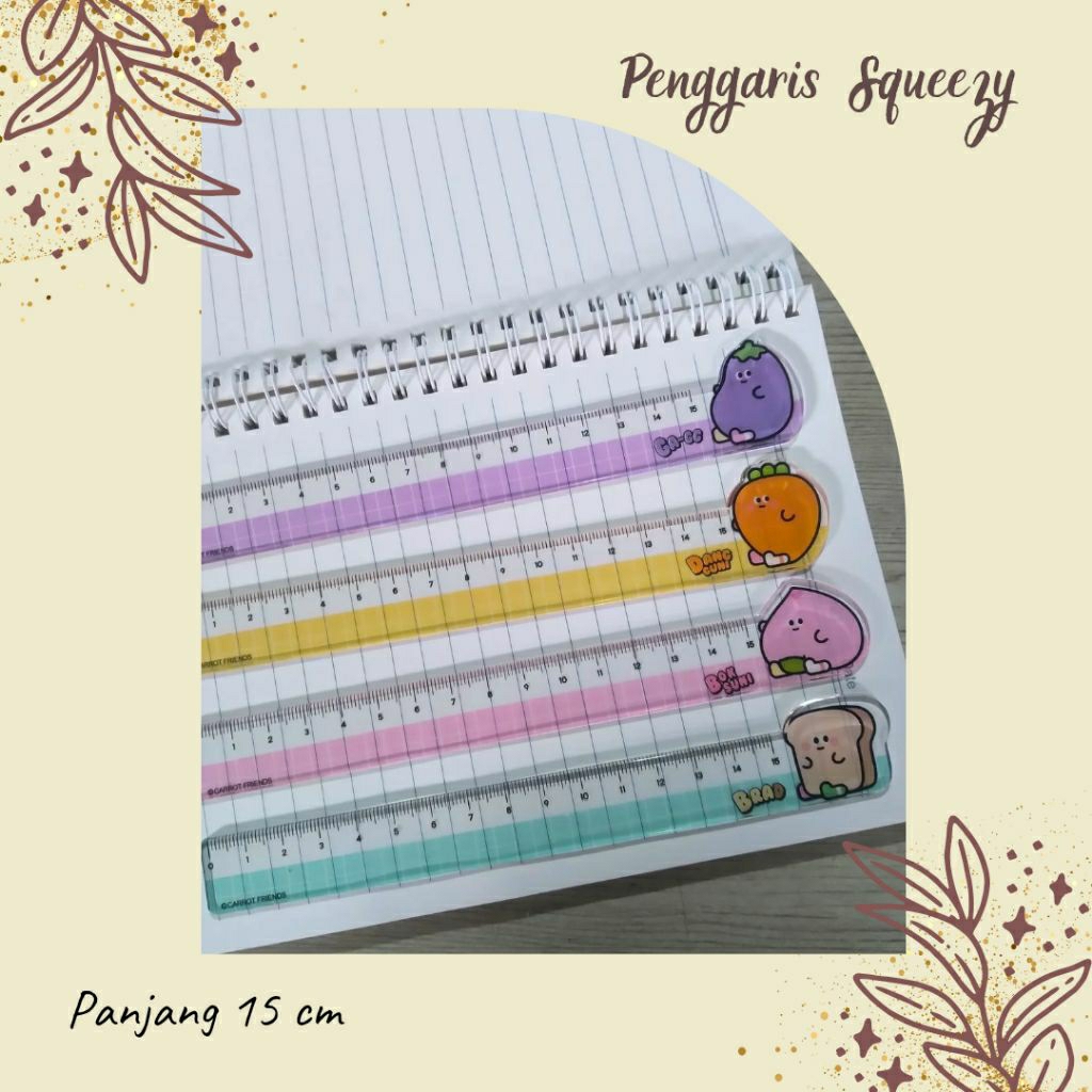 

Penggaris Squeezy Penggaris Lucu 15 cm