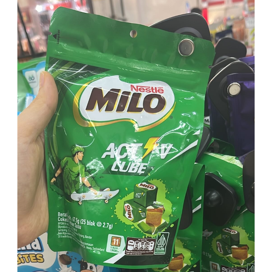 

Permen Milo Activ CUBE Serbuk Coklat Malt Padat Pouch - Isi 25 pcs