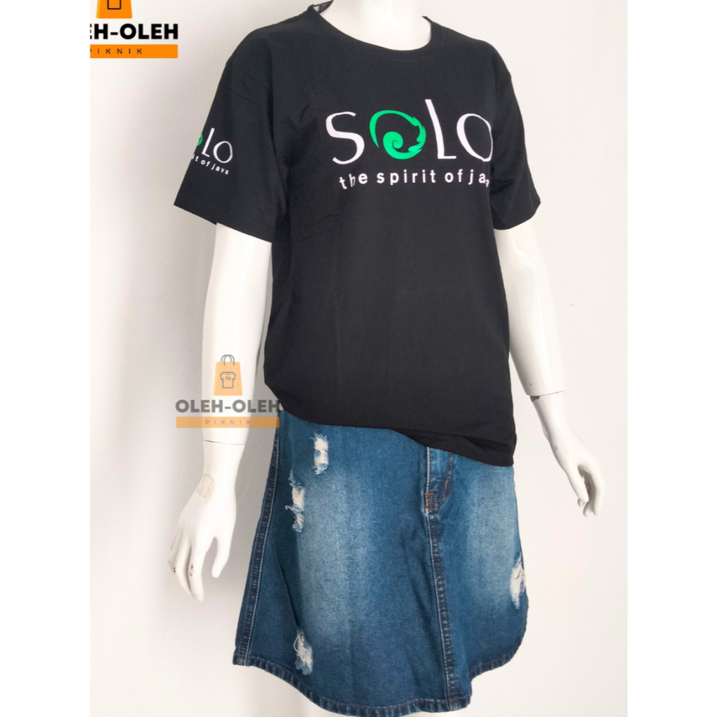 KAOS SOLO THE SPIRIT OF JAVA 01 UNISEX | T-SHIRT HITAM I LOVE SOLO | BAJU OLEH-OLEH PIKNIK