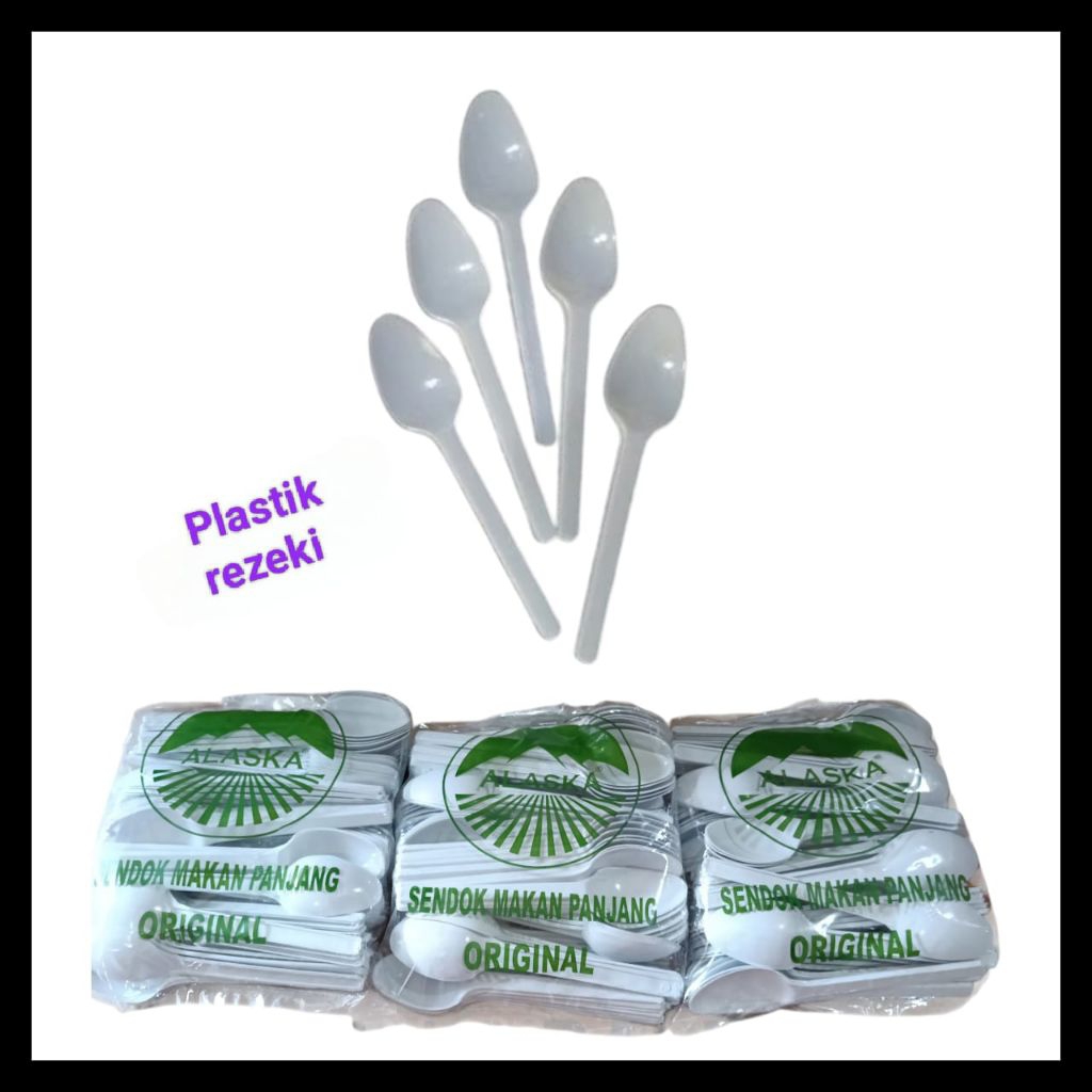 Sendok teh plastik isi 100 pcs  sendok es v sendok kecil