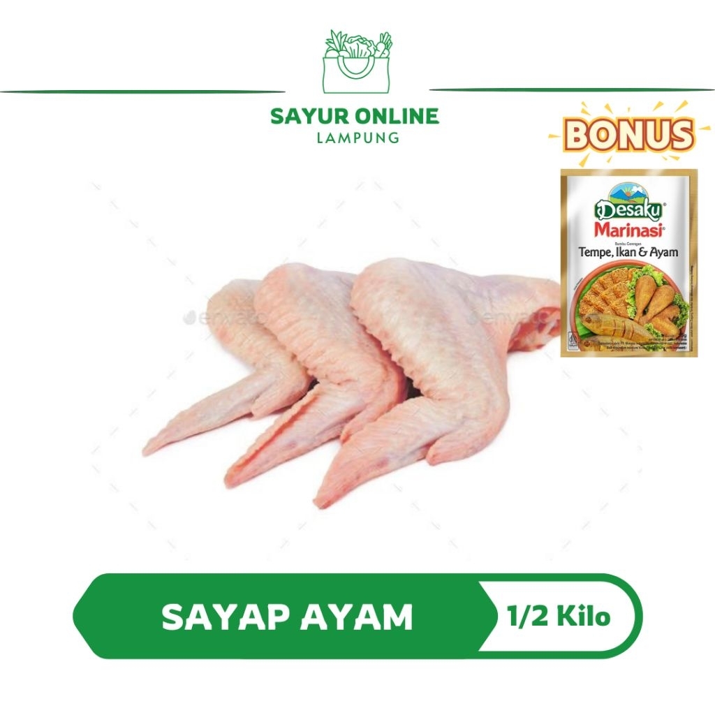 

Sayap ayam segar 1/2 KL - Bonus Desaku Marinasi - Sayur Online Lampung