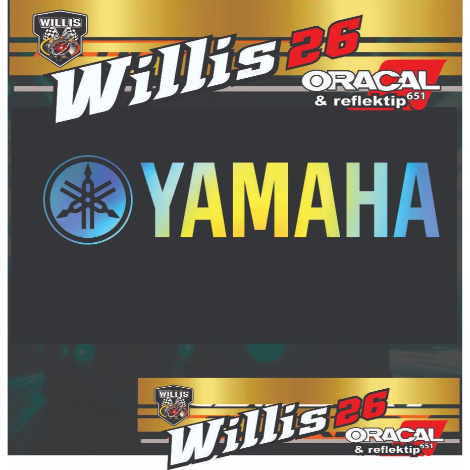 

cutting sticker hardcase box audio yahama.stiker motor mobil sound system yamaha HOLOGRAM
