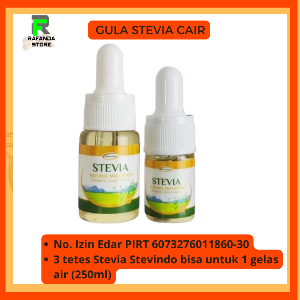 

Stevindo - Gula Stevia Cair 10ML Pemanis Alami Pengganti Gula 0 Kalori Sweet Stevia Liquid Pure Sweetness / Stevia Tetes Original