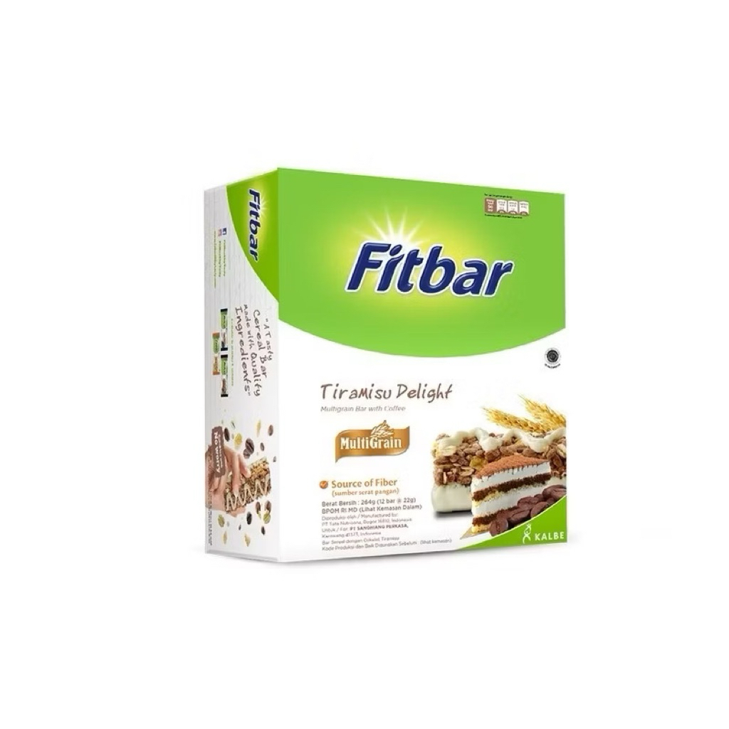 

Fitbar Tiramisu Delight / Choco Delight 20g Multigrain Serat Tinggi (persachet)