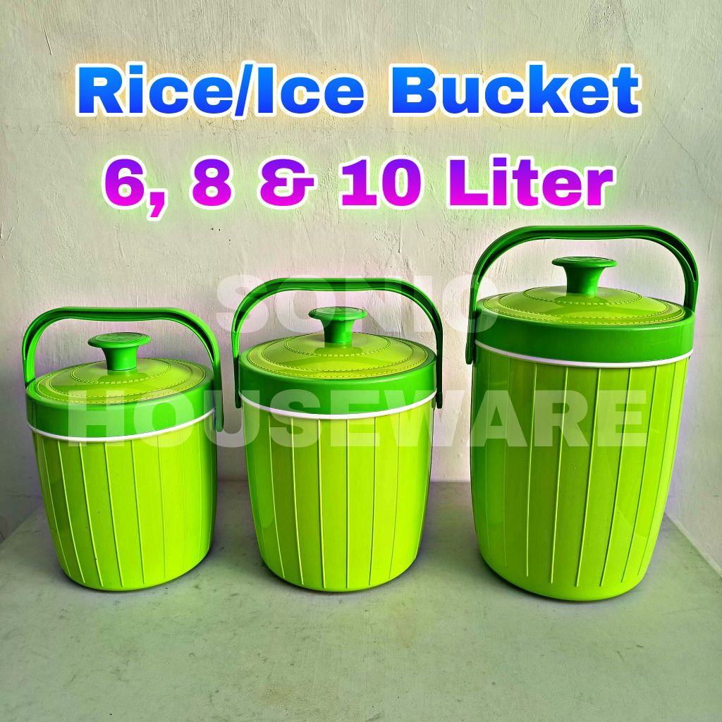 TERLARIS Rice Ice Bucket 6 Liter 8 Liter 10 Liter Bos Nasi Bos Es Kecil Termos Tempat Nasi Termos