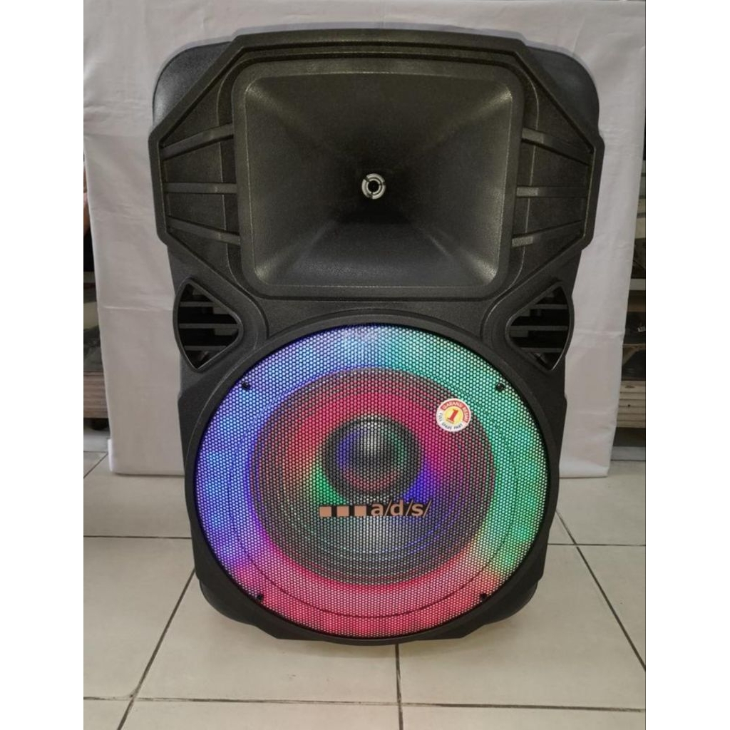 Speaker Trolley portabel Wireless Ads 15 Inch TCM-15B // Speaker Aktif 15 inch Ads TCM 15B