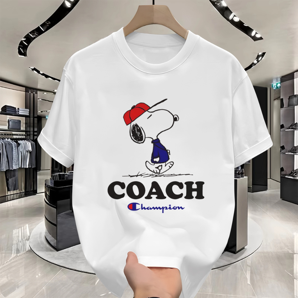 【24S cotton100% baju koas 】PUTIH-4 Cham-pion Snoo`py kaos pria distro original 100% wearesdy kaos pr