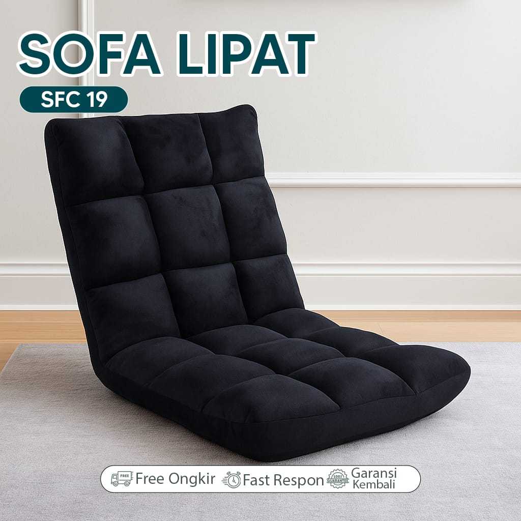 Sofa Lipat Duduk Lesehan Sofa Sandaran Empuk Minimalis Tanpa Bantal