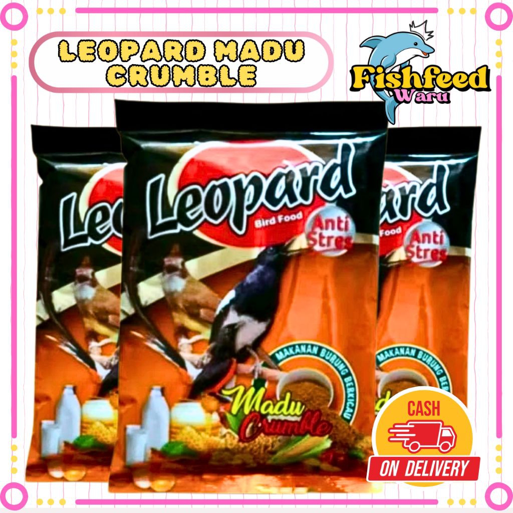 Voer Leopard Madu Crumble  Pakan Burung Leopard Kasar