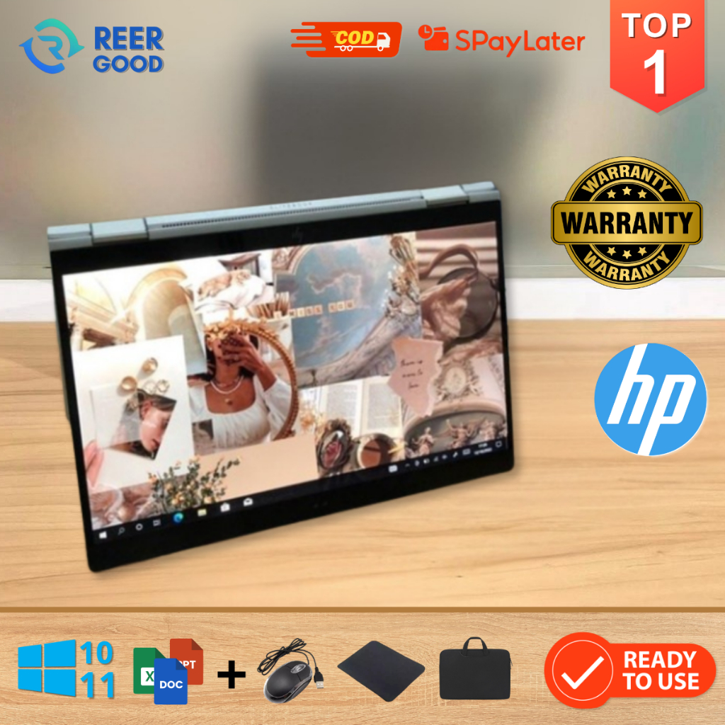 Laptop HP Elitebook X360 1030 G3 Core i7 Generasi 8 Touchscreen + Bisa Dilipat 360 Derajat + ADA STY