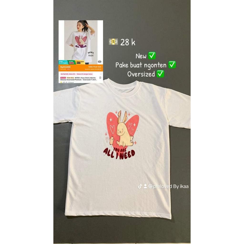 kaos oversize tebal new